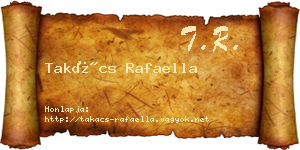 Takács Rafaella névjegykártya